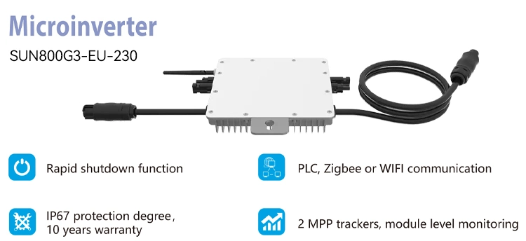 Wholesale Factory Price Micro Inverter European Version Deye Sun800g3-EU-230 Single Phase 800W Solar Inverter