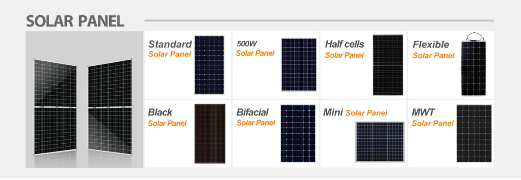 TUV, CE, SGS Half Cell Poly PV Fold Flexible Black Monocrystalline Polycrystalline Module Mono Photovoltaic Solar Energy Power Panel with 25 Years Warranty