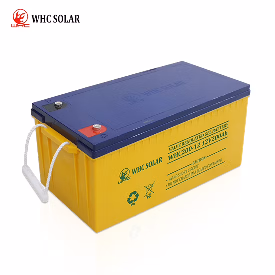 Bateria de armazenamento solar de gel de ciclo profundo 12V aprovada pela CE 200ah