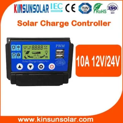 Controlador de carregamento solar PWM USB 12V 10A/20A