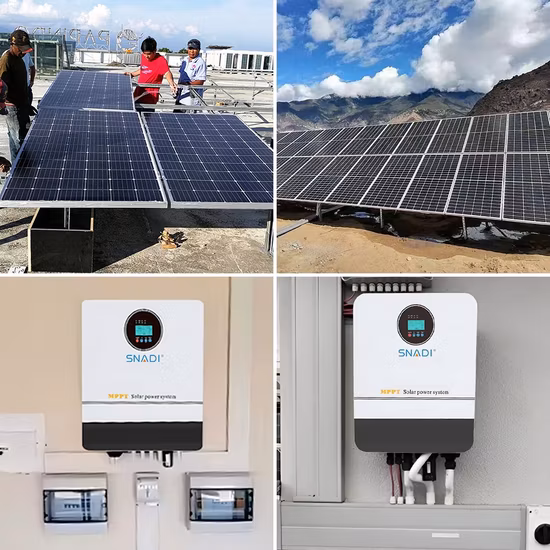 Inversor de energia solar híbrido 2kw 3kw 4kw 5kw 6kw off-grid tie onda senoidal pura combinada com controlador de carga solar mppt