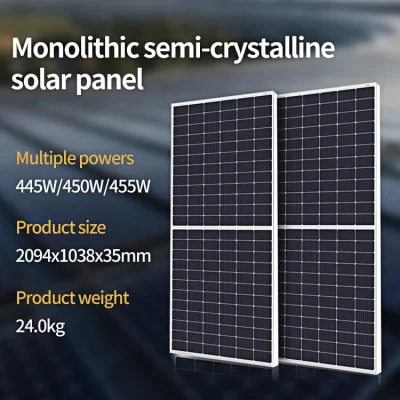 Painel solar de silicone policristalino de alta eficiência 330 W 340 W 350 W 410 W 460 W Todos os painéis de energia solar pretos para eletricidade doméstica