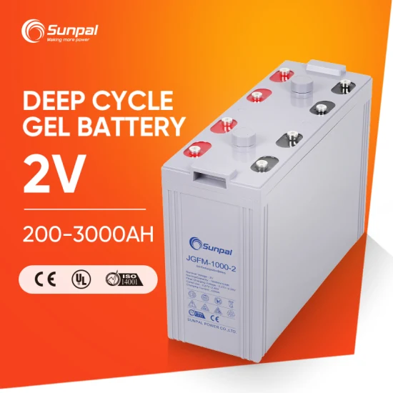 Sunpal 2V 1000ah 1500ah 2000ah 2500ah 3000ah bateria de chumbo-ácido Opzs Energy 2V Opzv